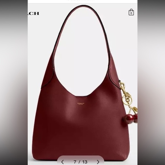 Coach Handbags - ♥️Coach NWT Brooklyn 28 Burgundy Leather Shoulder Bag♥️